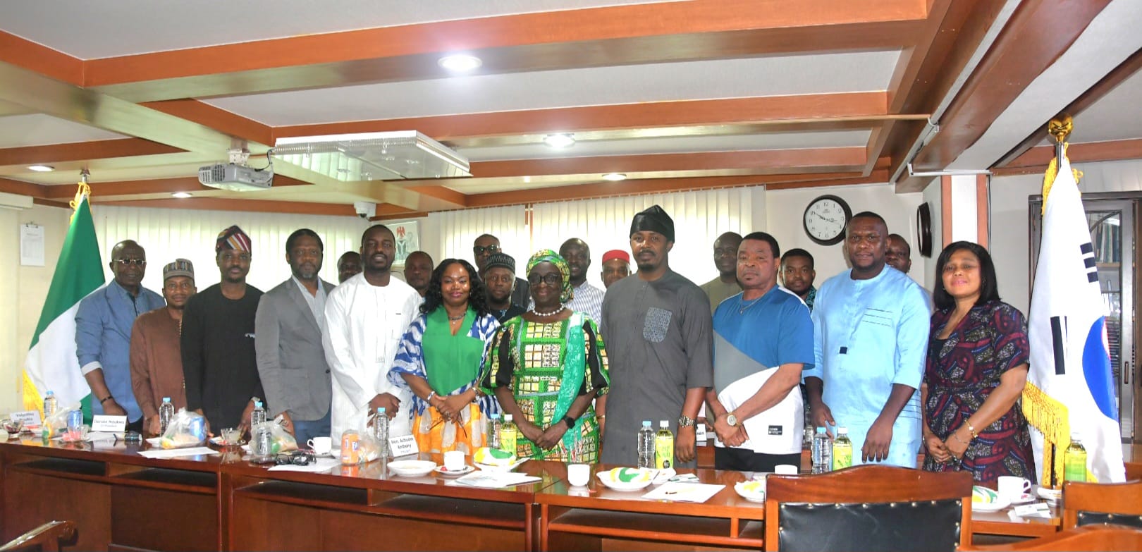 NIDO South Korea executives with the newly appointed Ambassador at the Nigerian Embassy in Seoul.