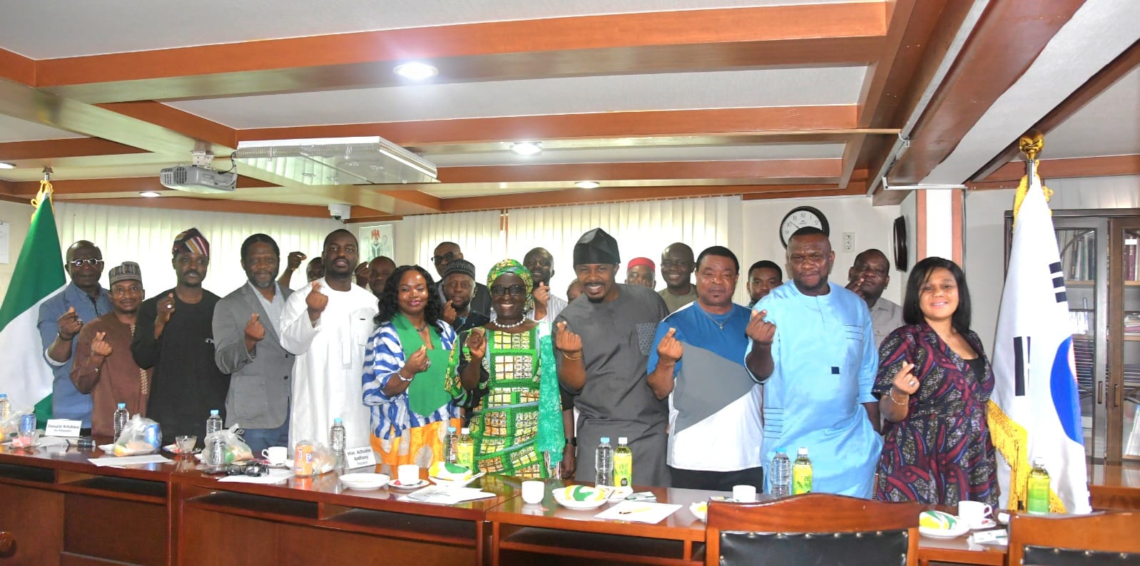 The delegation with the Ambassador.